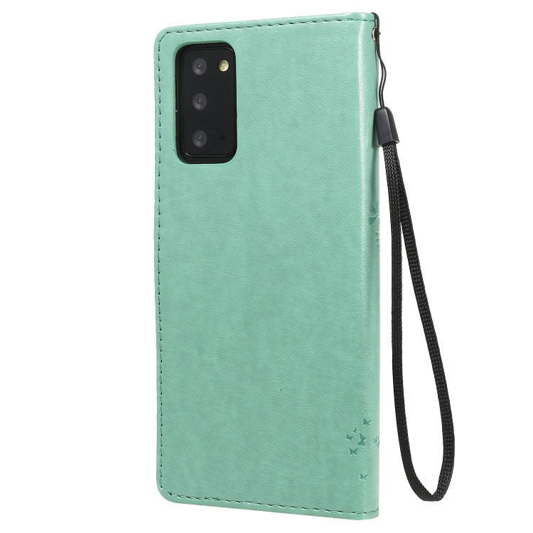 Tree & Cat Pattern Pressed Printing Horizontal Flip PU Leather Case with Holder & Card Slots & Wallet & Lanyard, For Galaxy Note20, For =Galaxy Note20, For Galaxy Note20 Ultra