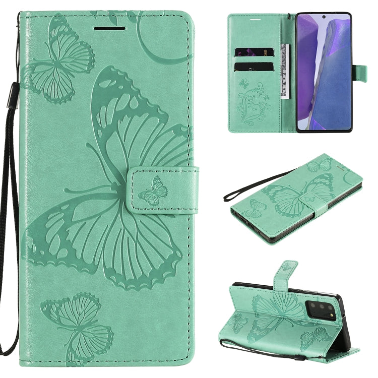 3D Butterflies Embossing Pattern Horizontal Flip Leather Case with Holder & Card Slot & Wallet, For Samsung Galaxy Note20, For Samsung Galaxy Note20 Ultra