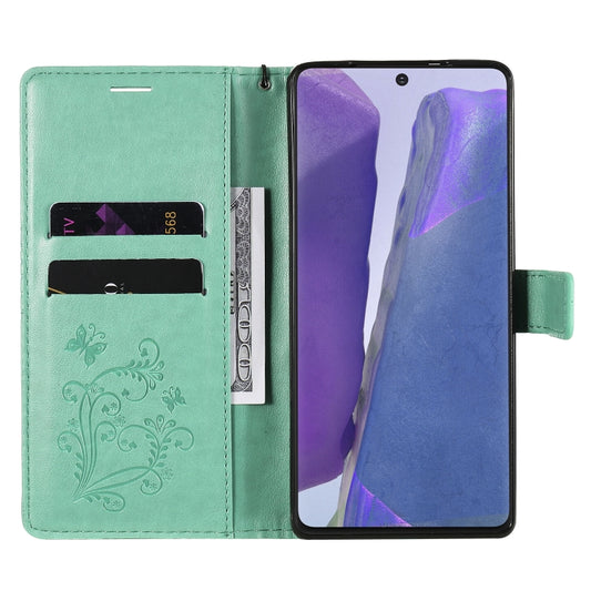 Multiple card slot storage in 3D butterfly pattern leather flip case Note20