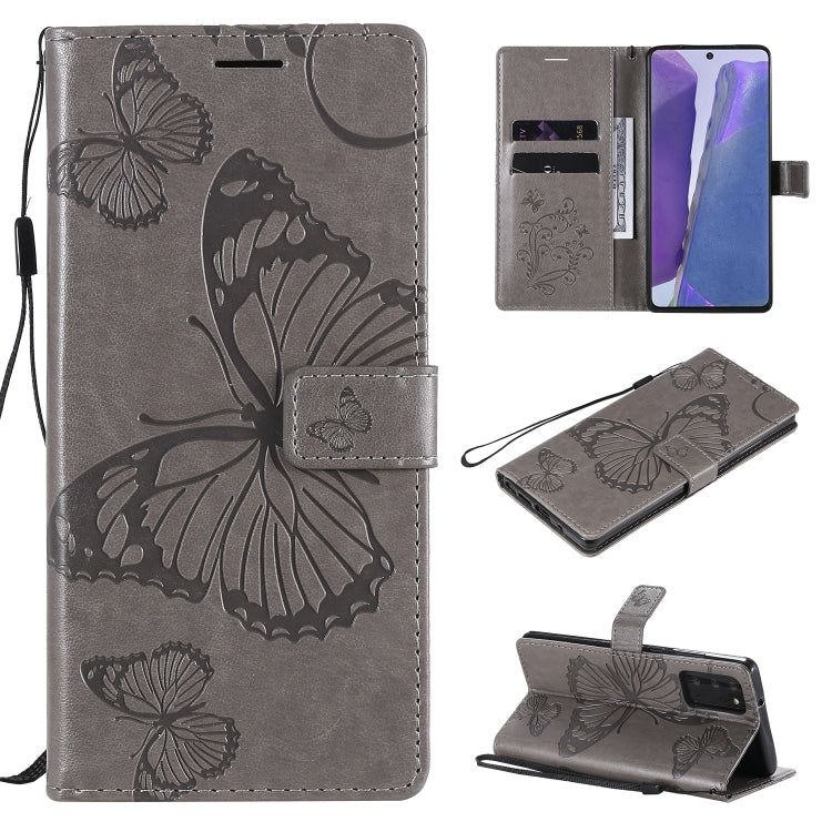 3D Butterflies Embossing Pattern Horizontal Flip Leather Case with Holder & Card Slot & Wallet, For Samsung Galaxy Note20, For Samsung Galaxy Note20 Ultra