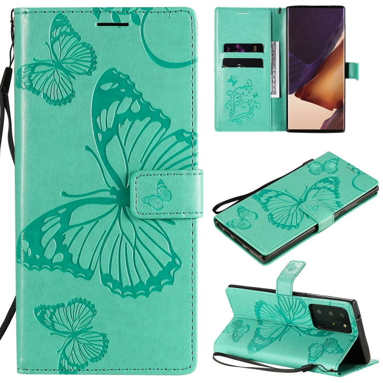 3D Butterflies Embossing Pattern Horizontal Flip Leather Case with Holder & Card Slot & Wallet, For Samsung Galaxy Note20, For Samsung Galaxy Note20 Ultra