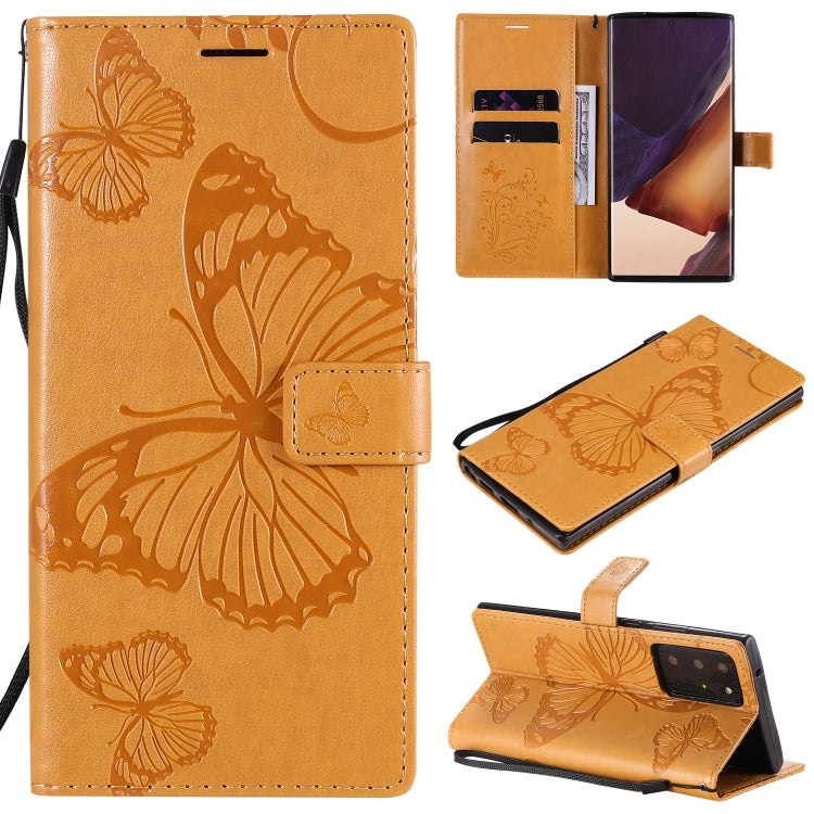 3D Butterflies Embossing Pattern Horizontal Flip Leather Case with Holder & Card Slot & Wallet, For Samsung Galaxy Note20, For Samsung Galaxy Note20 Ultra