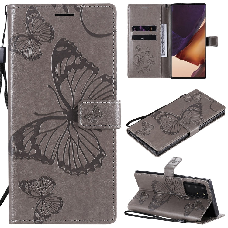 3D Butterflies Embossing Pattern Horizontal Flip Leather Case with Holder & Card Slot & Wallet, For Samsung Galaxy Note20, For Samsung Galaxy Note20 Ultra