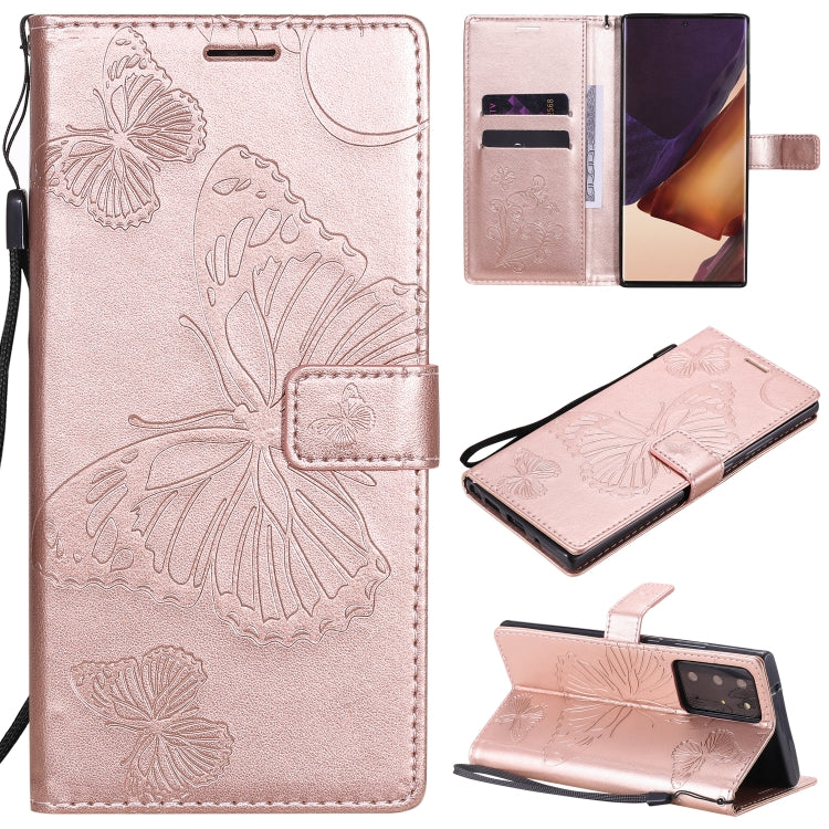 3D Butterflies Embossing Pattern Horizontal Flip Leather Case with Holder & Card Slot & Wallet, For Samsung Galaxy Note20, For Samsung Galaxy Note20 Ultra