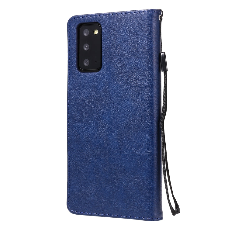 Solid Color Horizontal Flip PU Leather Case with Holder & Card Slots & Wallet & Lanyard, For Samsung Galaxy Note20, For Samsung Galaxy Note20 Ultra