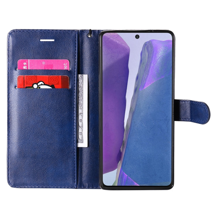 Solid Color Horizontal Flip PU Leather Case with Holder & Card Slots & Wallet & Lanyard, For Samsung Galaxy Note20, For Samsung Galaxy Note20 Ultra