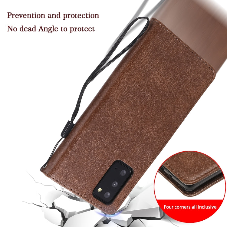 Solid Color Horizontal Flip PU Leather Case with Holder & Card Slots & Wallet & Lanyard, For Samsung Galaxy Note20, For Samsung Galaxy Note20 Ultra