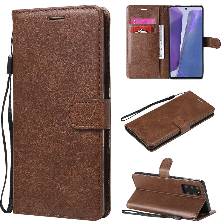Solid Color Horizontal Flip PU Leather Case with Holder & Card Slots & Wallet & Lanyard, For Samsung Galaxy Note20, For Samsung Galaxy Note20 Ultra