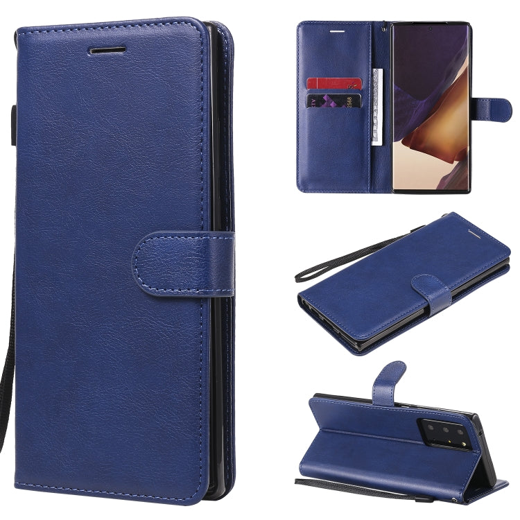 Solid Color Horizontal Flip PU Leather Case with Holder & Card Slots & Wallet & Lanyard, For Samsung Galaxy Note20, For Samsung Galaxy Note20 Ultra