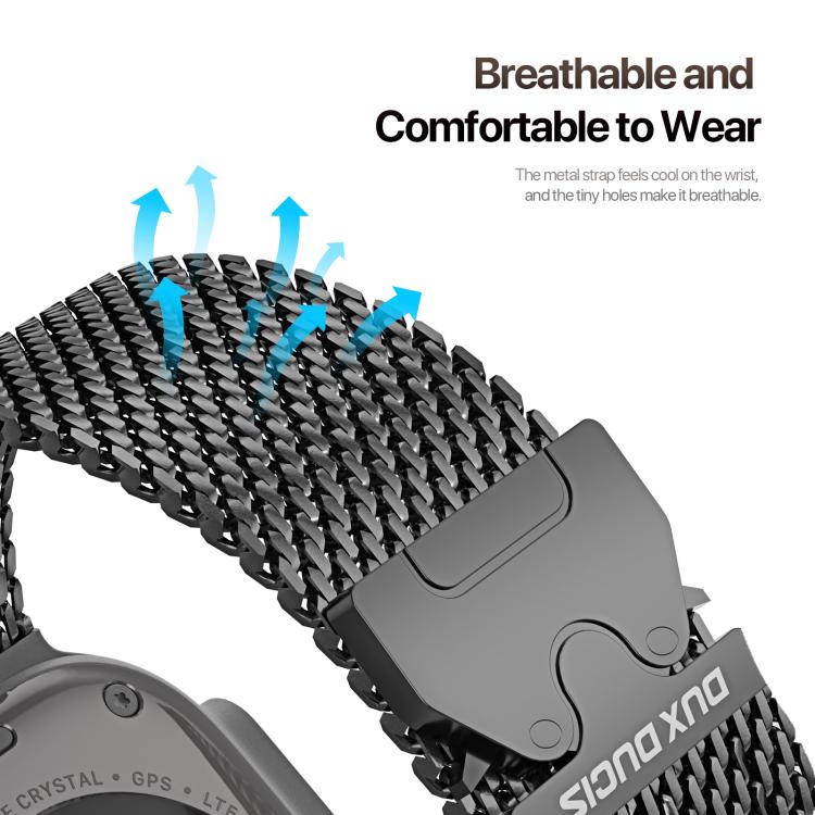 DUX DUCIS Milanese Air Series Stainless Steel Magnetic Watch Strap, For Apple Watch 46mm / 49mm / 45mm / 44mm, For Apple Watch 42mm / 41mm / 40mm / 38mm