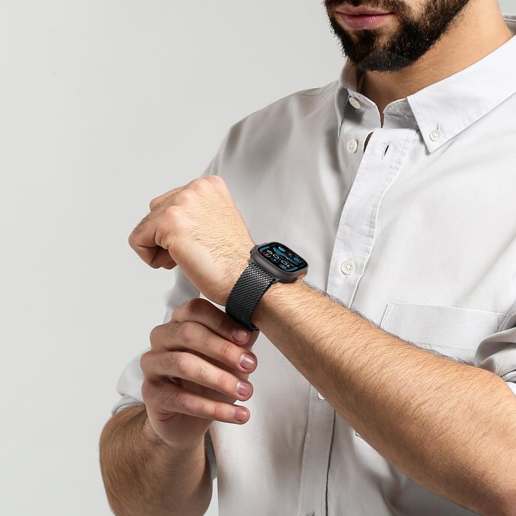 DUX DUCIS Milanese Air Series Stainless Steel Magnetic Watch Strap, For Apple Watch 46mm / 49mm / 45mm / 44mm, For Apple Watch 42mm / 41mm / 40mm / 38mm