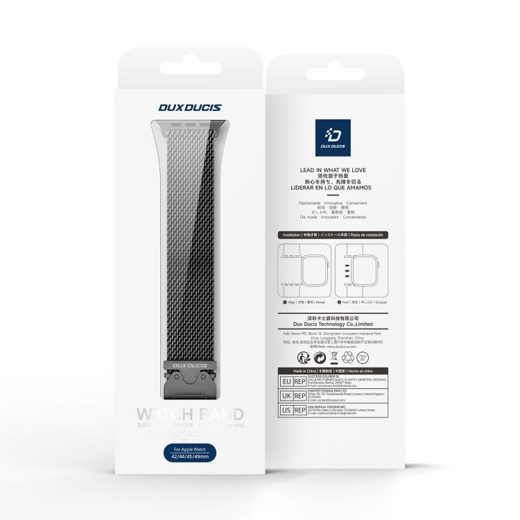 DUX DUCIS Milanese Air Series Stainless Steel Magnetic Watch Strap, For Apple Watch 46mm / 49mm / 45mm / 44mm, For Apple Watch 42mm / 41mm / 40mm / 38mm