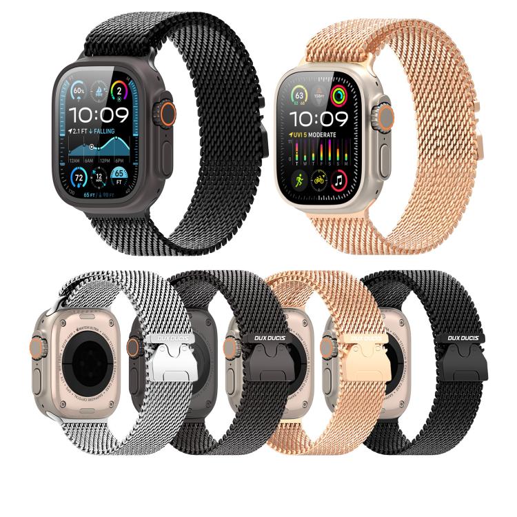 DUX DUCIS Milanese Air Series Stainless Steel Magnetic Watch Strap, For Apple Watch 46mm / 49mm / 45mm / 44mm, For Apple Watch 42mm / 41mm / 40mm / 38mm
