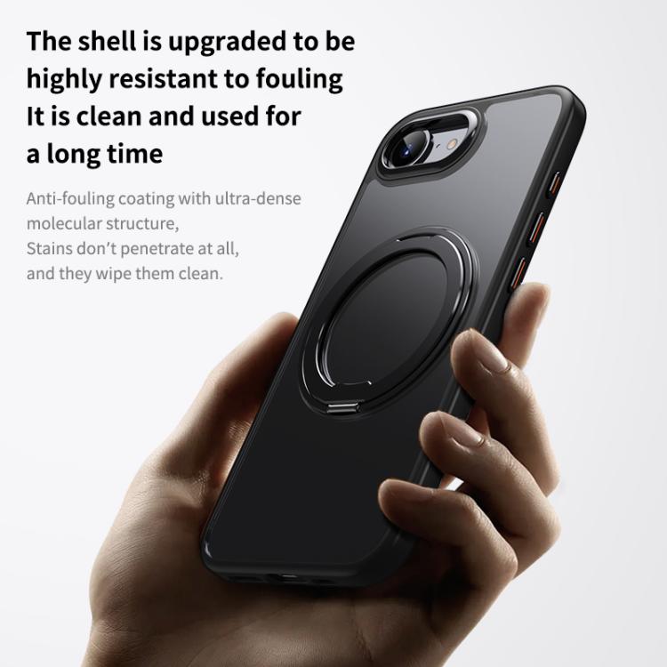 Frosted 360 Degree MagSafe Magnetic Holder Phone Case, For iPhone 17 Pro Max, For iPhone 17 Pro, For iPhone 17, For iPhone 17 Air, For iPhone 16e