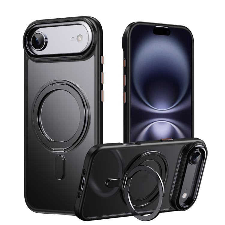 Frosted 360 Degree MagSafe Magnetic Holder Phone Case, For iPhone 17 Pro Max, For iPhone 17 Pro, For iPhone 17, For iPhone 17 Air, For iPhone 16e