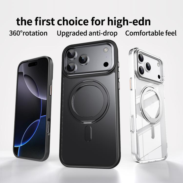 Frosted 360 Degree MagSafe Magnetic Holder Phone Case, For iPhone 17 Pro Max, For iPhone 17 Pro, For iPhone 17, For iPhone 17 Air, For iPhone 16e