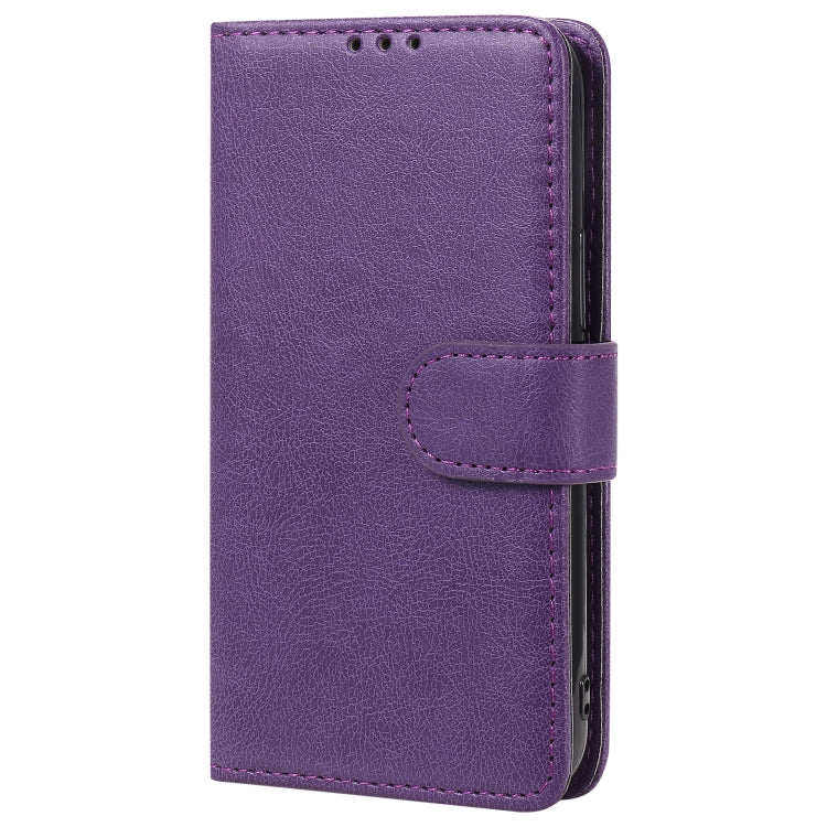 2 in 1 Solid Color Detachable PU Leather Case with Card Slots & Magnetic Holder & Photo Frame & Wallet & Strap