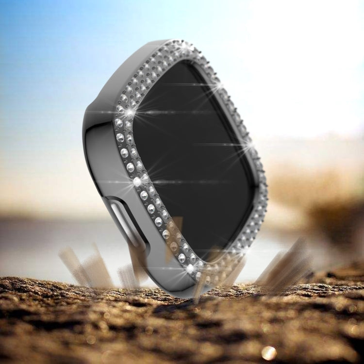 Double Row Plating Diamonds PC Protective Case, For Fitbit Versa 3 / Versa Sense