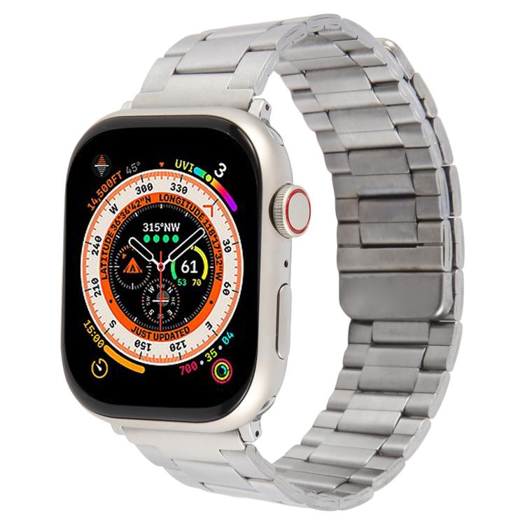 Three-beads Magnetic Steel Watch Band, For Apple Watch 46mm / 49mm / 45mm / 44mm, For Apple Watch 42mm / 41mm / 40mm / 38mm