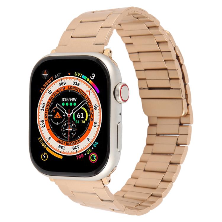 Three-beads Magnetic Steel Watch Band, For Apple Watch 46mm / 49mm / 45mm / 44mm, For Apple Watch 42mm / 41mm / 40mm / 38mm