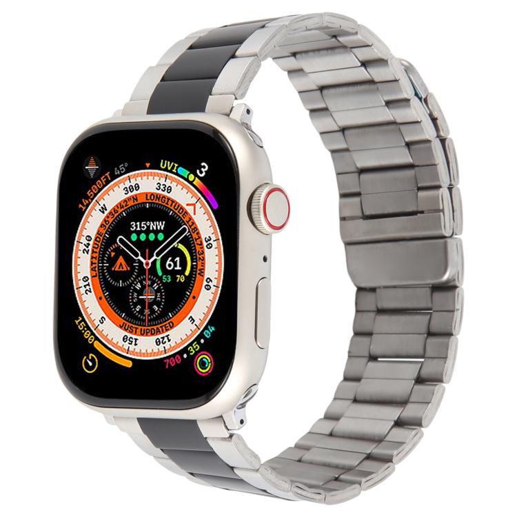 Three-beads Magnetic Steel Watch Band, For Apple Watch 46mm / 49mm / 45mm / 44mm, For Apple Watch 42mm / 41mm / 40mm / 38mm