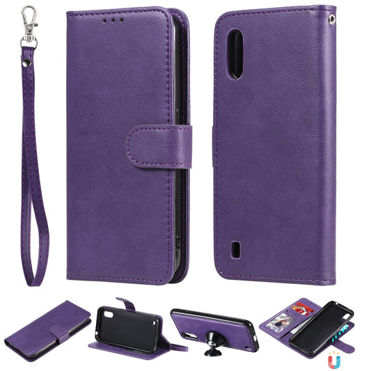 Premium 2-in-1 detachable PU leather Samsung Galaxy case with card slots and magnetic holder