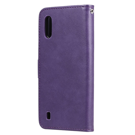 Close-up of card slot compartments in durable PU leather Samsung phone case