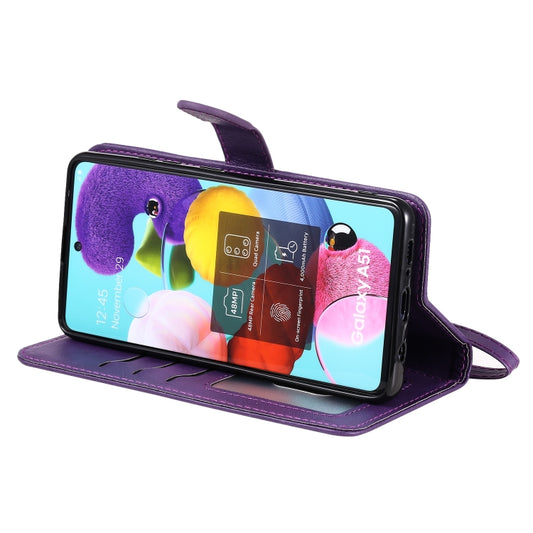 Detachable leather case back panel for Galaxy A51 5G with magnetic closure