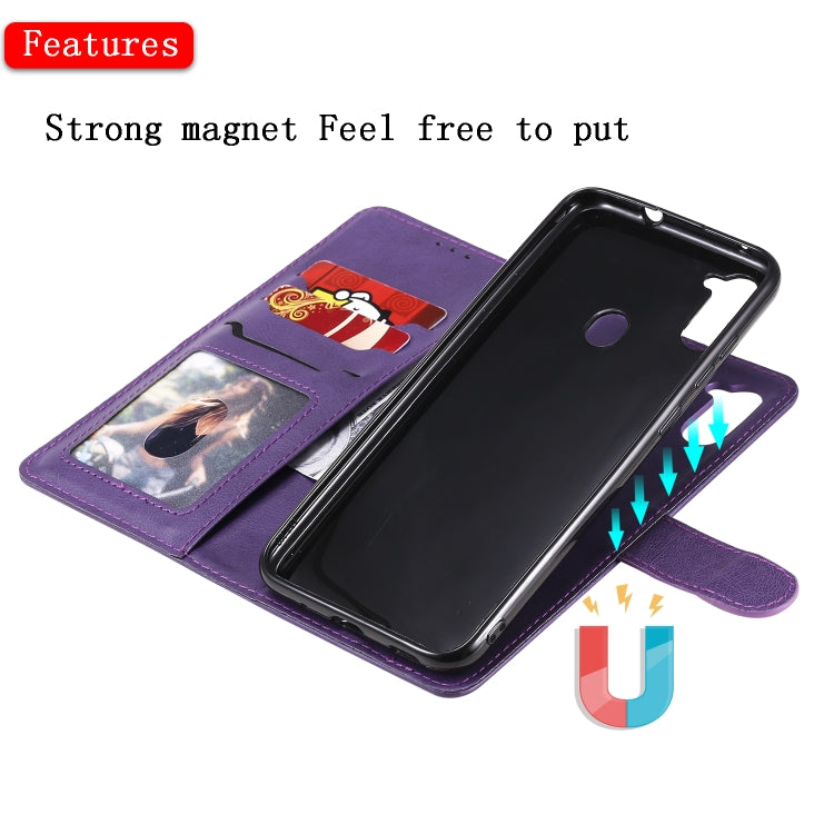 2 in 1 Solid Color Detachable PU Leather Case with Card Slots & Magnetic Holder & Photo Frame & Wallet & Strap, For Samsung Galaxy M11 / A11, For Samsung Galaxy Note 20, For Samsung Galaxy Note 20 Ultra