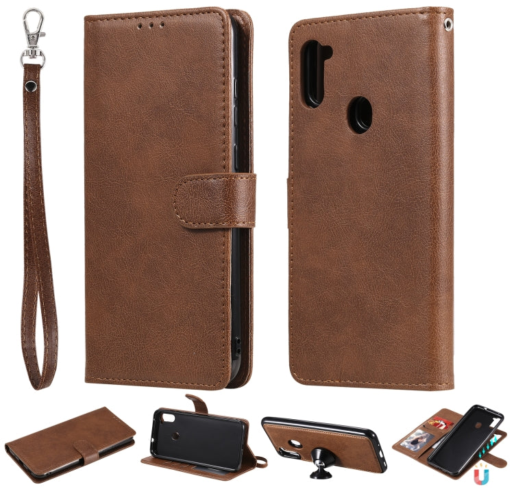 2 in 1 Solid Color Detachable PU Leather Case with Card Slots & Magnetic Holder & Photo Frame & Wallet & Strap, For Samsung Galaxy M11 / A11, For Samsung Galaxy Note 20, For Samsung Galaxy Note 20 Ultra