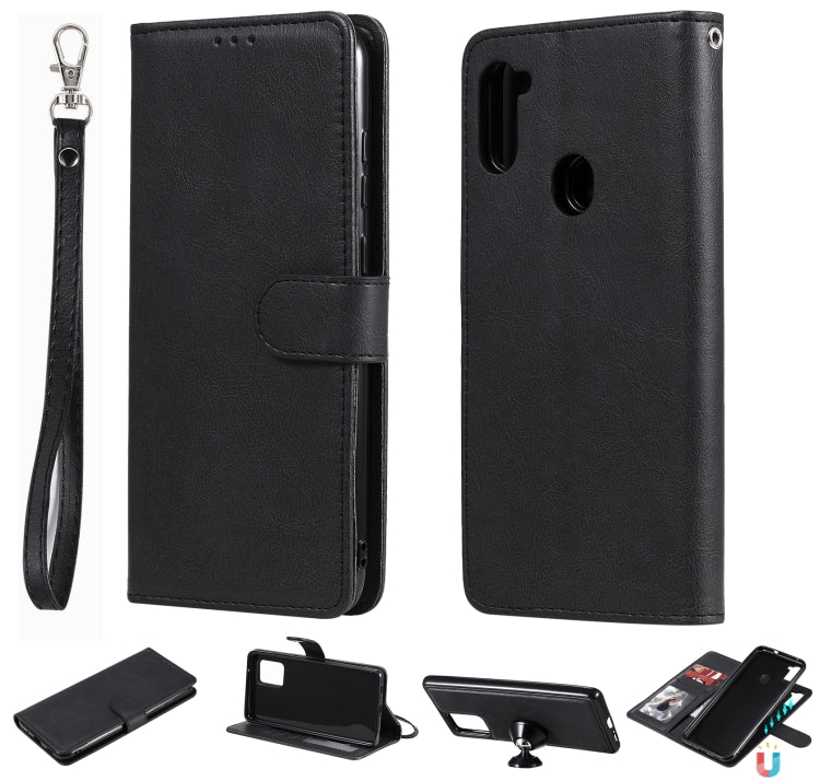2 in 1 Solid Color Detachable PU Leather Case with Card Slots & Magnetic Holder & Photo Frame & Wallet & Strap, For Samsung Galaxy M11 / A11, For Samsung Galaxy Note 20, For Samsung Galaxy Note 20 Ultra