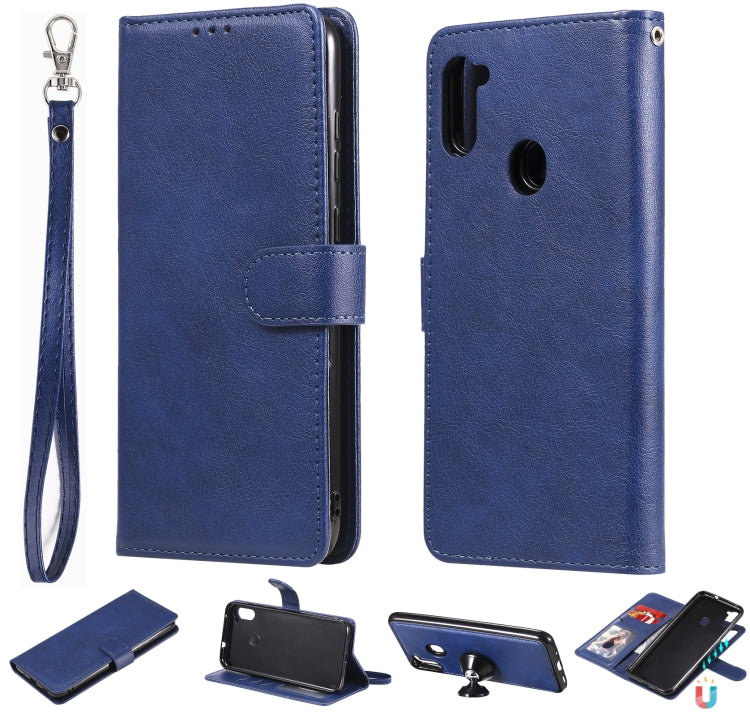 2 in 1 Solid Color Detachable PU Leather Case with Card Slots & Magnetic Holder & Photo Frame & Wallet & Strap, For Samsung Galaxy M11 / A11, For Samsung Galaxy Note 20, For Samsung Galaxy Note 20 Ultra