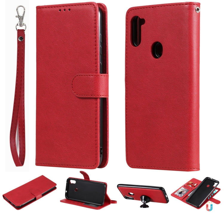 2 in 1 Solid Color Detachable PU Leather Case with Card Slots & Magnetic Holder & Photo Frame & Wallet & Strap, For Samsung Galaxy M11 / A11, For Samsung Galaxy Note 20, For Samsung Galaxy Note 20 Ultra