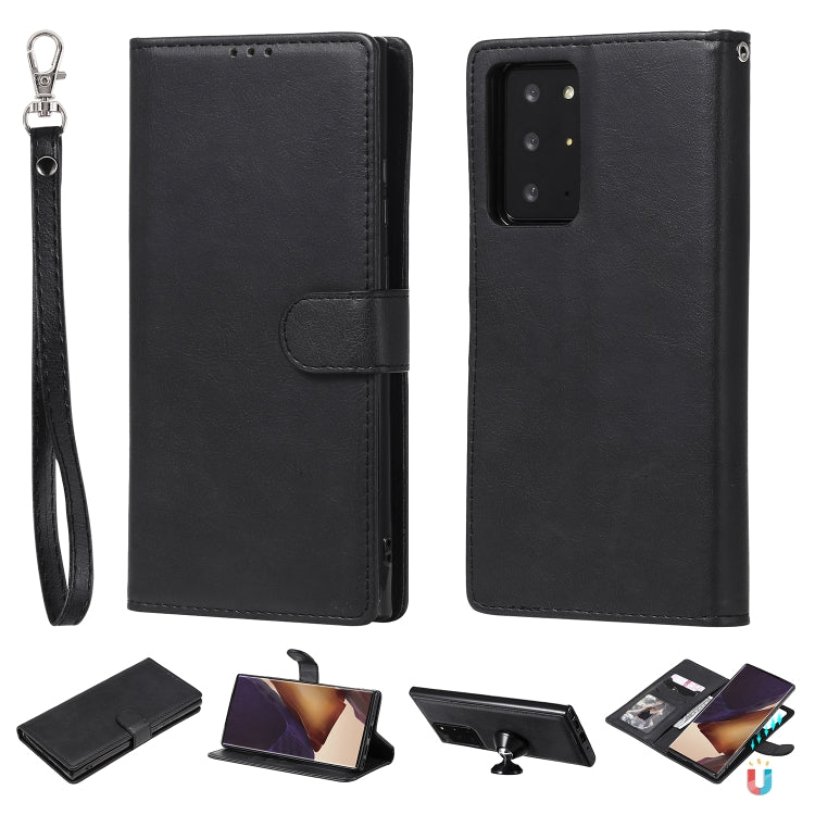 2 in 1 Solid Color Detachable PU Leather Case with Card Slots & Magnetic Holder & Photo Frame & Wallet & Strap, For Samsung Galaxy M11 / A11, For Samsung Galaxy Note 20, For Samsung Galaxy Note 20 Ultra