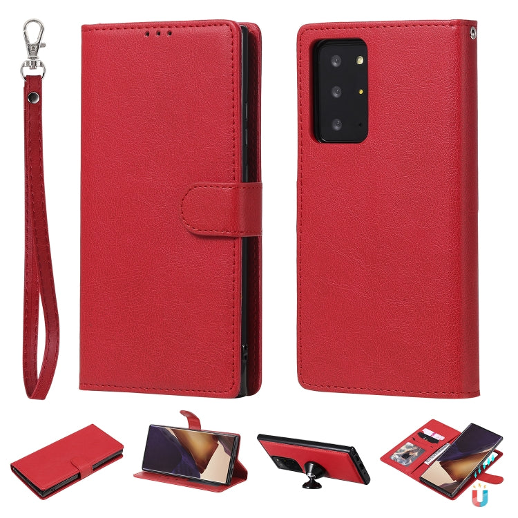 2 in 1 Solid Color Detachable PU Leather Case with Card Slots & Magnetic Holder & Photo Frame & Wallet & Strap, For Samsung Galaxy M11 / A11, For Samsung Galaxy Note 20, For Samsung Galaxy Note 20 Ultra