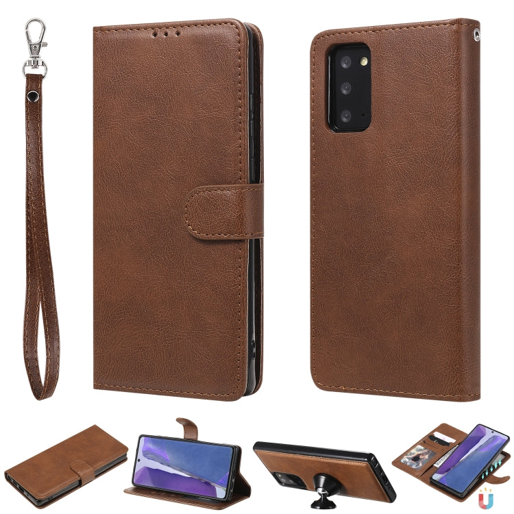 2 in 1 Solid Color Detachable PU Leather Case with Card Slots & Magnetic Holder & Photo Frame & Wallet & Strap, For Samsung Galaxy M11 / A11, For Samsung Galaxy Note 20, For Samsung Galaxy Note 20 Ultra