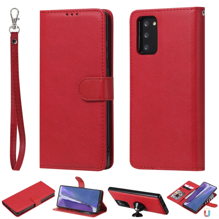 2 in 1 Solid Color Detachable PU Leather Case with Card Slots & Magnetic Holder & Photo Frame & Wallet & Strap, For Samsung Galaxy M11 / A11, For Samsung Galaxy Note 20, For Samsung Galaxy Note 20 Ultra