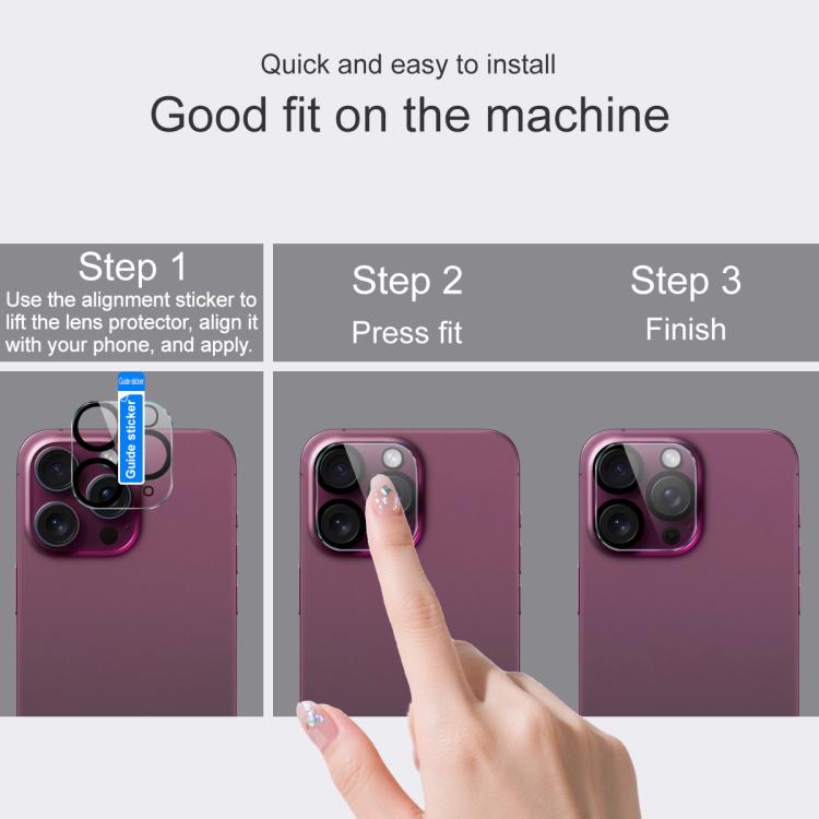 IMAK High Definition Integrated Rear Camera Glass Lens Film, Black Eye Design, For iPhone 17 Pro Max, For iPhone 17 Pro, For iPhone 17, For iPhone 17 Air, For iPhone 16e