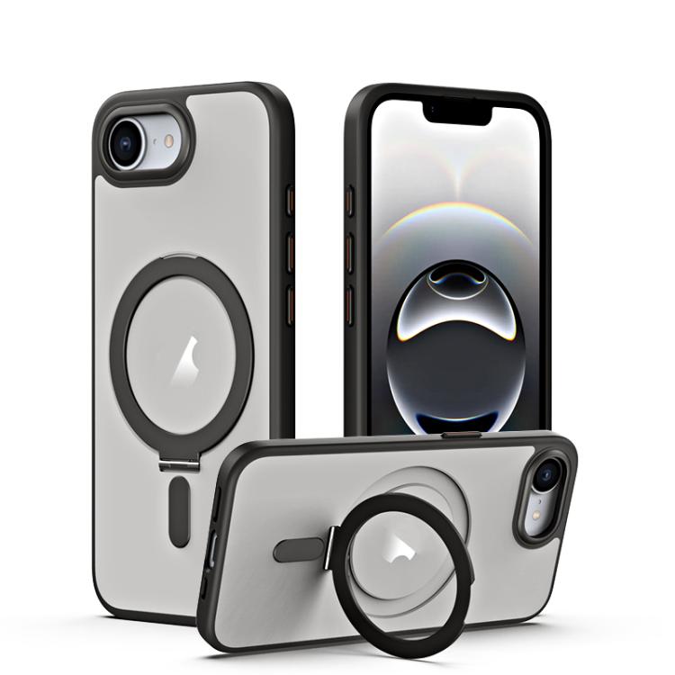 Airbag MagSafe Shockproof Frosted Phone Case with Fold Holder, For iPhone 17 Pro Max, For iPhone 17 Pro, For iPhone 17, For iPhone 17 Air, For iPhone 16e