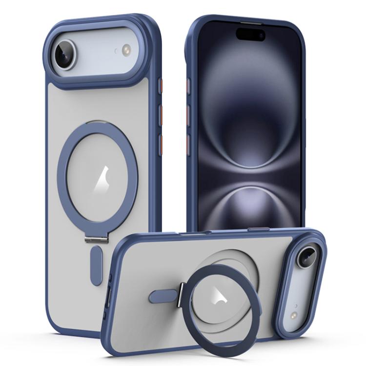 Airbag MagSafe Shockproof Frosted Phone Case with Fold Holder, For iPhone 17 Pro Max, For iPhone 17 Pro, For iPhone 17, For iPhone 17 Air, For iPhone 16e