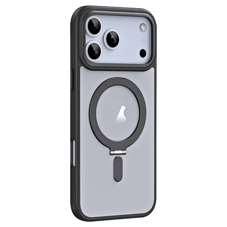 Airbag MagSafe Shockproof Frosted Phone Case with Fold Holder, For iPhone 17 Pro Max, For iPhone 17 Pro, For iPhone 17, For iPhone 17 Air, For iPhone 16e