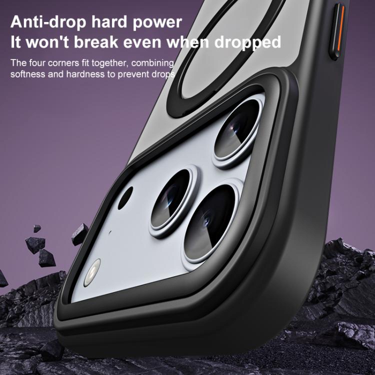 Airbag MagSafe Shockproof Frosted Phone Case with Fold Holder, For iPhone 17 Pro Max, For iPhone 17 Pro, For iPhone 17, For iPhone 17 Air, For iPhone 16e