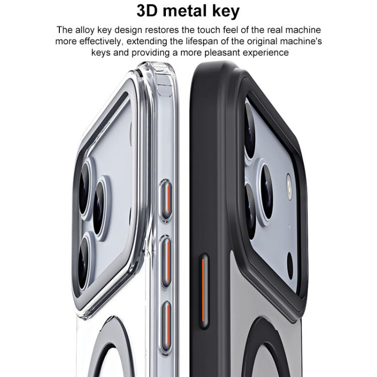 Airbag MagSafe Shockproof Frosted Phone Case with Fold Holder, For iPhone 17 Pro Max, For iPhone 17 Pro, For iPhone 17, For iPhone 17 Air, For iPhone 16e