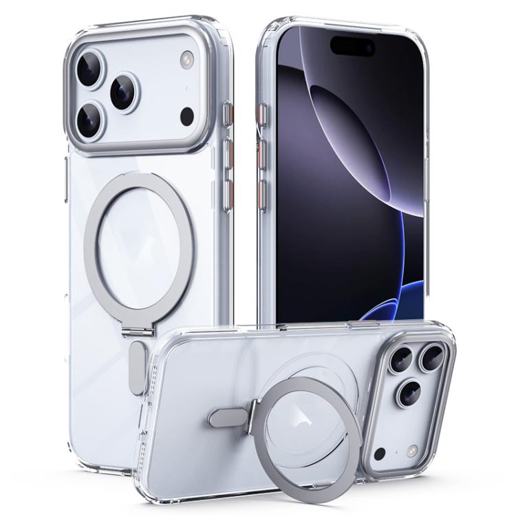Airbag MagSafe Shockproof Frosted Phone Case with Fold Holder, For iPhone 17 Pro Max, For iPhone 17 Pro, For iPhone 17, For iPhone 17 Air, For iPhone 16e