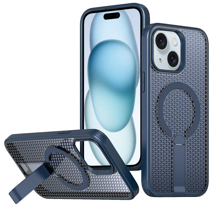 Honeycomb Cooling MagSafe Holder Phone Case, For iPhone 15 Pro Max, For iPhone 15 Pro, For iPhone 15 Plus / 14 Plus, For iPhone 15