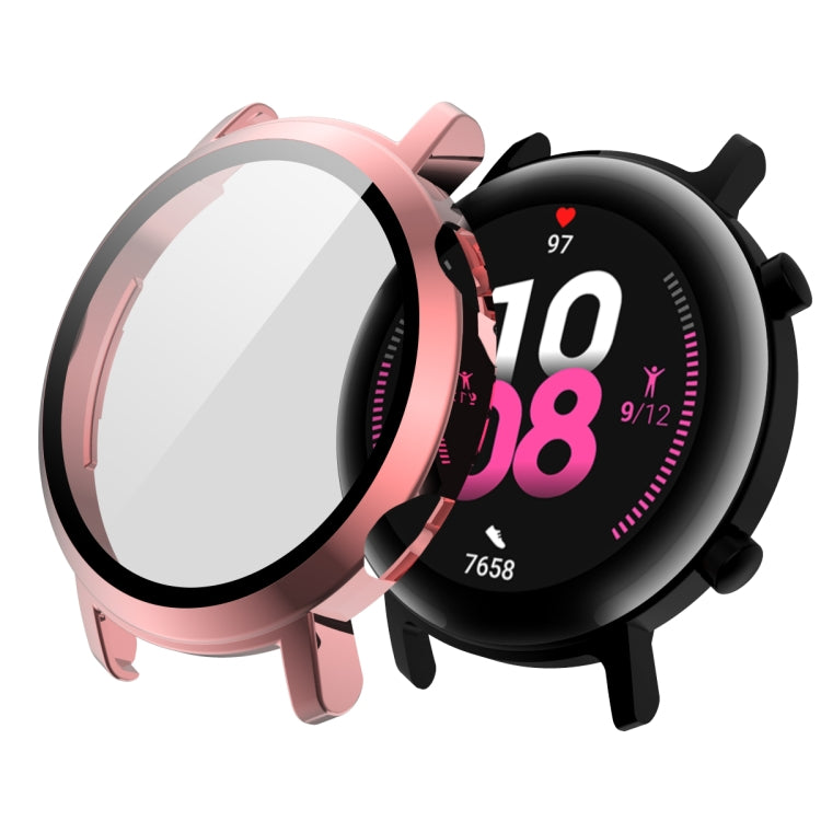 2 in 1  Tempered Glass Screen Protector + Fully Plating PC Case, For Huawei Watch GT2 42mm