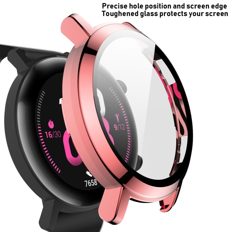 2 in 1  Tempered Glass Screen Protector + Fully Plating PC Case, For Huawei Watch GT2 42mm