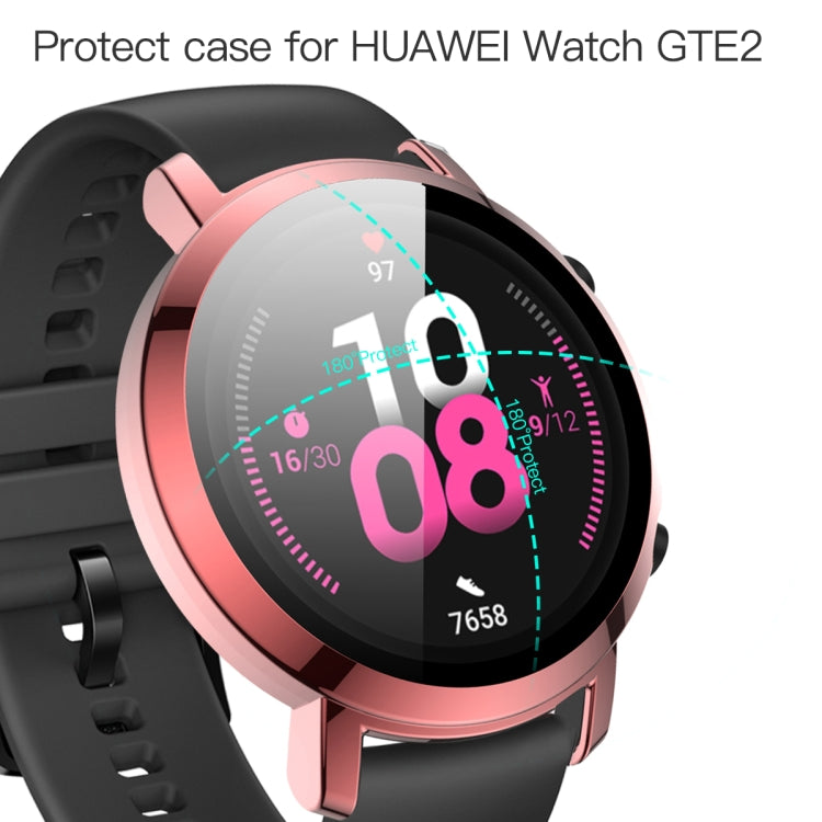 2 in 1  Tempered Glass Screen Protector + Fully Plating PC Case, For Huawei Watch GT2 42mm