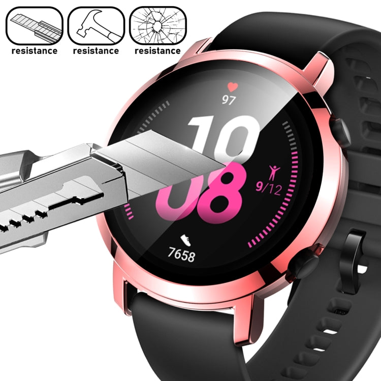 2 in 1  Tempered Glass Screen Protector + Fully Plating PC Case, For Huawei Watch GT2 42mm