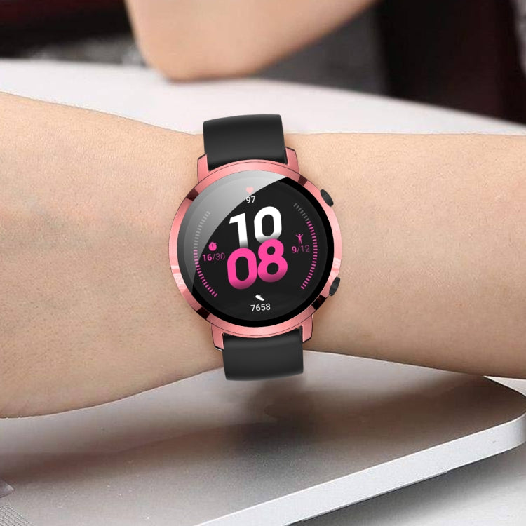 2 in 1  Tempered Glass Screen Protector + Fully Plating PC Case, For Huawei Watch GT2 42mm